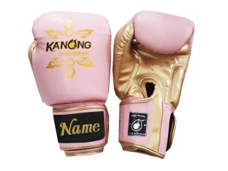 Gants de Muay Thaï personnalisés avec texte/logo brodé: KNGCUST-403