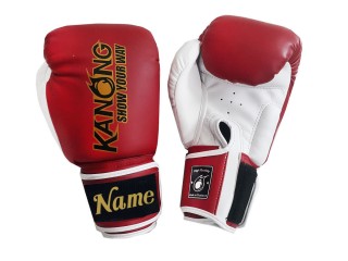 Gants de Muay Thaï personnalisés avec texte/logo brodé: KNGCUST-414