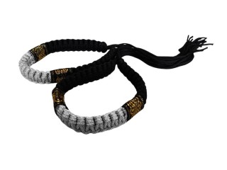 Arm band brassards de Boxe Thai : Style Thaï Noir-Argent