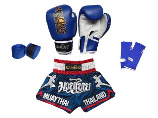 Set complet de Muay Thai pour les enfants : 133-Bleu