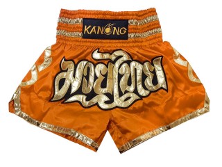 Kanong Short Muay Thai Enfants : KNS-121-Orange-K