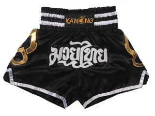 Kanong Short Muay Thai Enfants : KNS-143-Noir-K