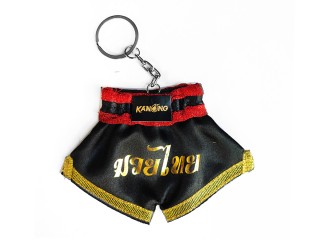 Porte-clés Kanong Muay Thai Shorts : Noir-Or