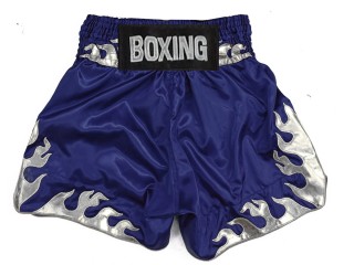 Short boxe anglaise Personnalisé : KNBSH-038-Bleu Flame