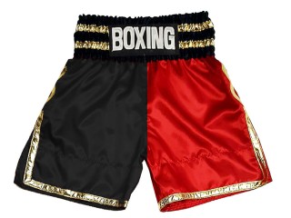 Short boxe  Personnalisé : KNBSH-039-Noir-Rouge