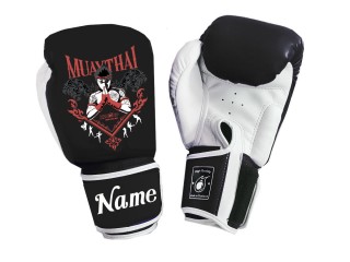 Gants de Muay Thai Personnalisés : KNGCUST-094 Noir