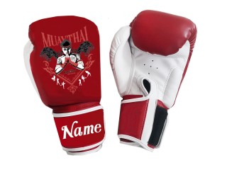 Gants de Muay Thai Personnalisés : KNGCUST-096 Rouge