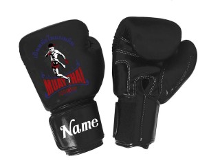 Gants de Muay Thai Personnalisés : KNGCUST-097 Noir