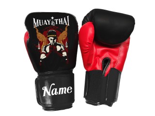 Gants de Boxe Thai Personnalisés : KNGCUST-101 Noir