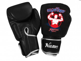 Gants de Muay Thai Personnalisés : KNGCUST-104 Noir