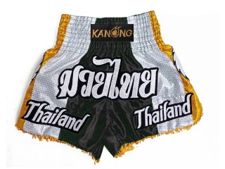 Short de Boxe Muay Thai personnalisable : KNSCUST-1252-Noir