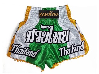 Short de Boxe Muay Thai personnalisable : KNSCUST-1252-Vert