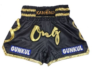 Short de Boxe Muay Thai personnalisable : KNSCUST-1256 Noir